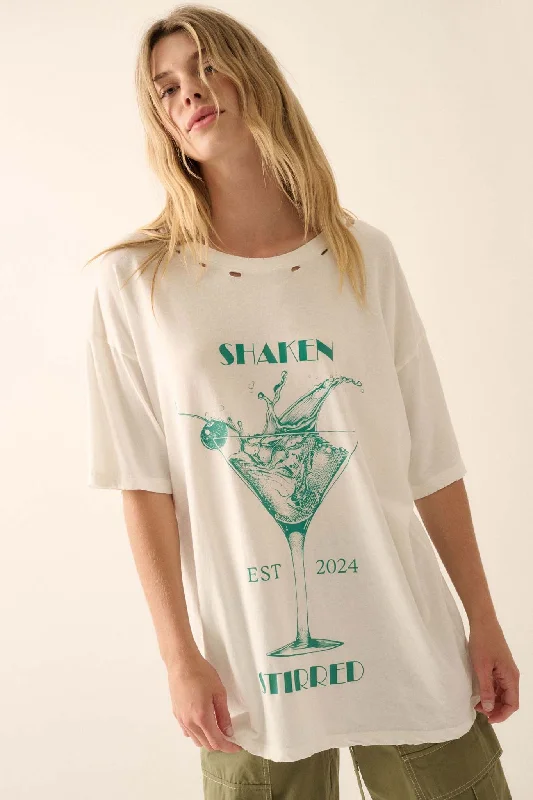 Shaken & Stirred Distressed Martini Graphic Tee