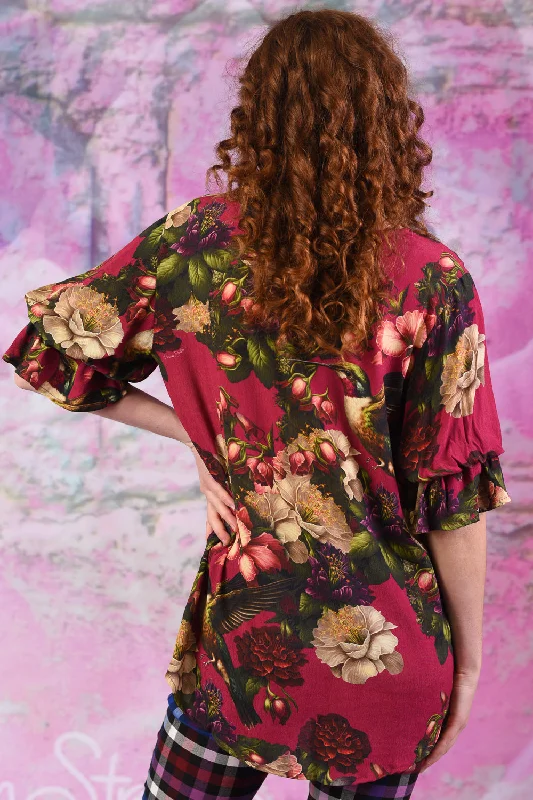 Tilly Top - Cerise Floral