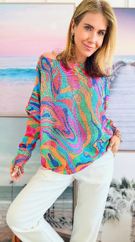 Colorful Waters Italian St Tropez Knit