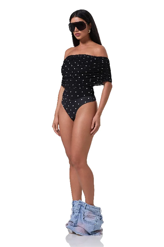 Divya Bodysuit - Noir Micro Dot