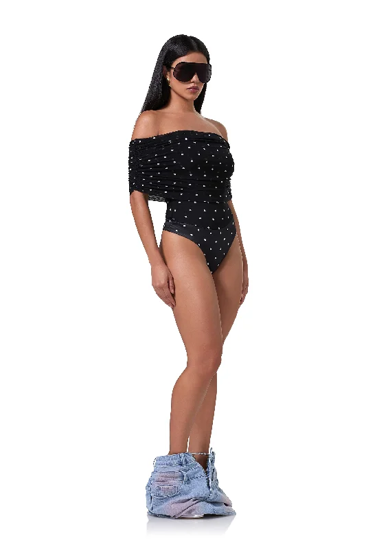 Divya Bodysuit - Noir Micro Dot