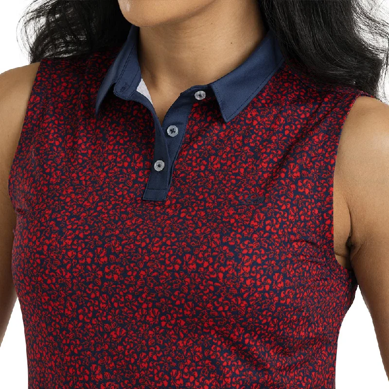 Freedom Floral Sleeveless Polo