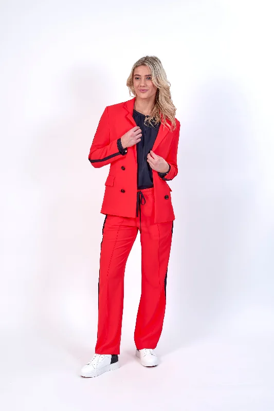 Knewe Clementine Blazer - Blood Orange/Ink