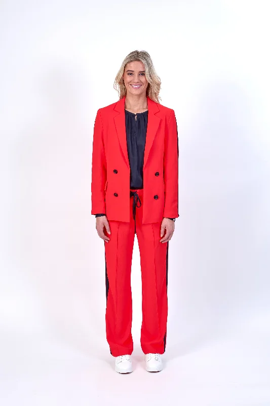 Knewe Clementine Blazer - Blood Orange/Ink