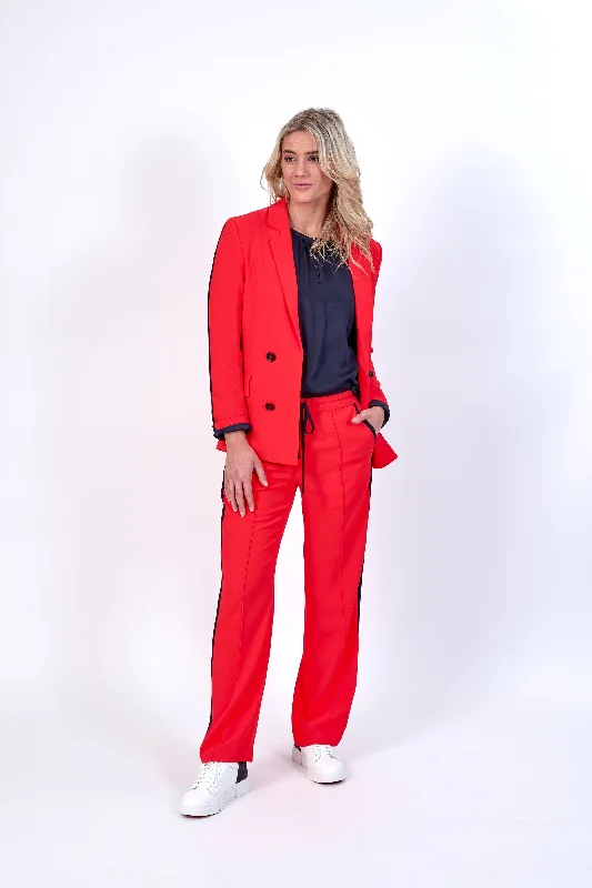 Knewe Clementine Blazer - Blood Orange/Ink