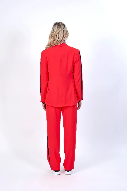 Knewe Clementine Blazer - Blood Orange/Ink