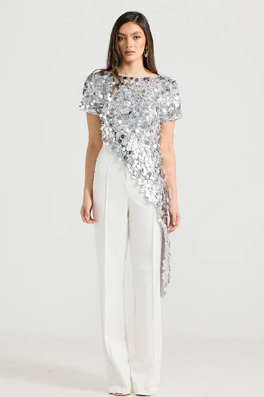 Venus Sequin Top - Silver