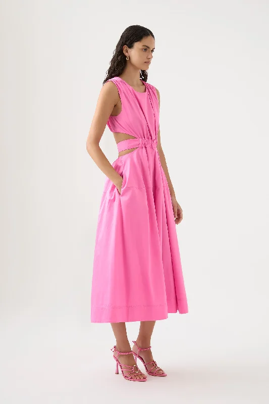 Zorina Tie Midi Dress