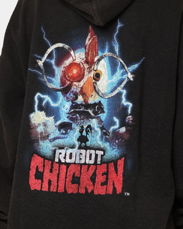 American Thrift X Robot Chicken Robot Chicken Vintage Hoodie Black Wash