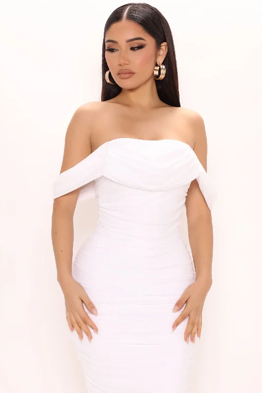 Bad For The Night Bandage Midi Dress - White