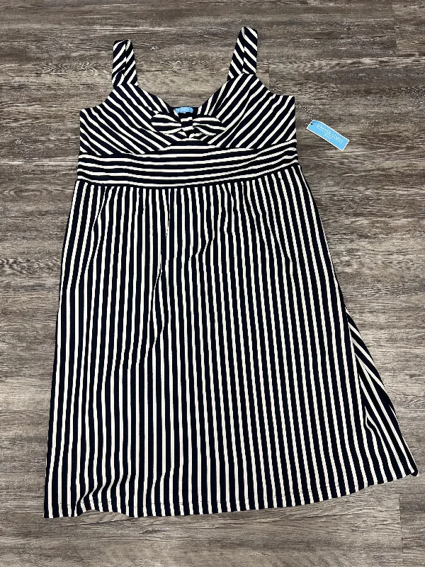 Blue & White Dress Casual Midi Draper James, Size 2x