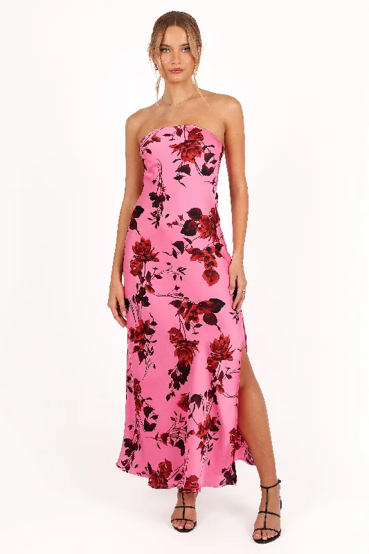 Bryden Maxi Strapless Dress - Rose/Pink