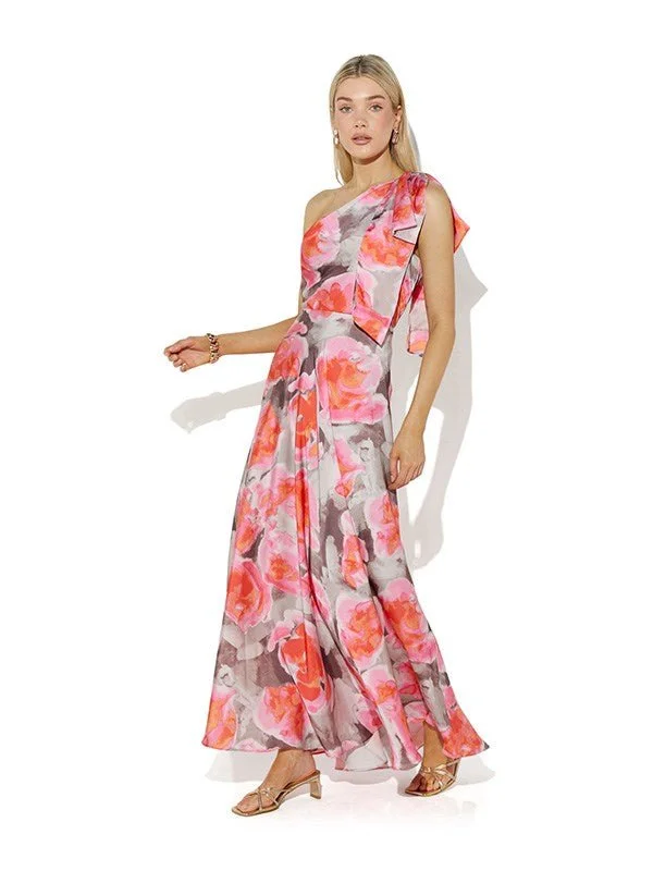 Katya Rosie Print One Shoulder Maxi