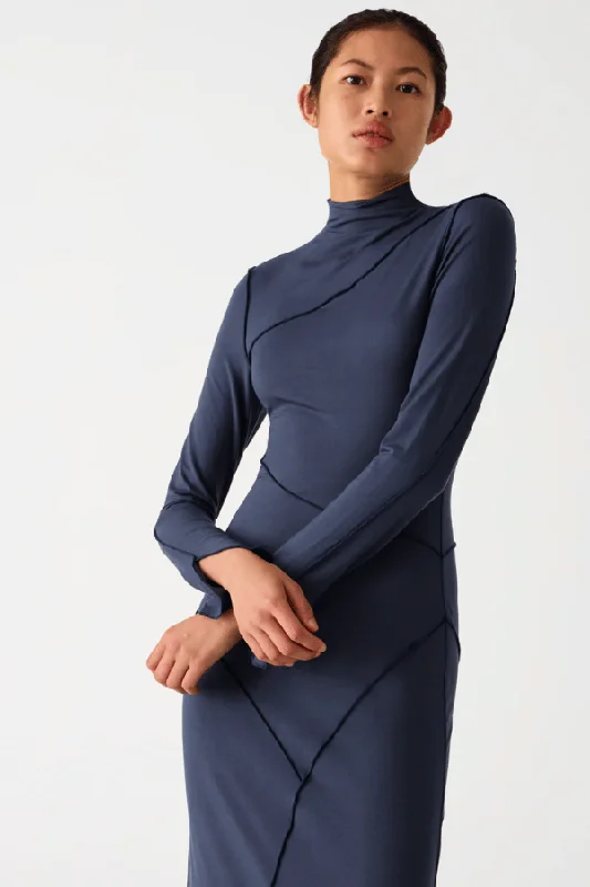 Ishmael Midi Dress Ink Blue