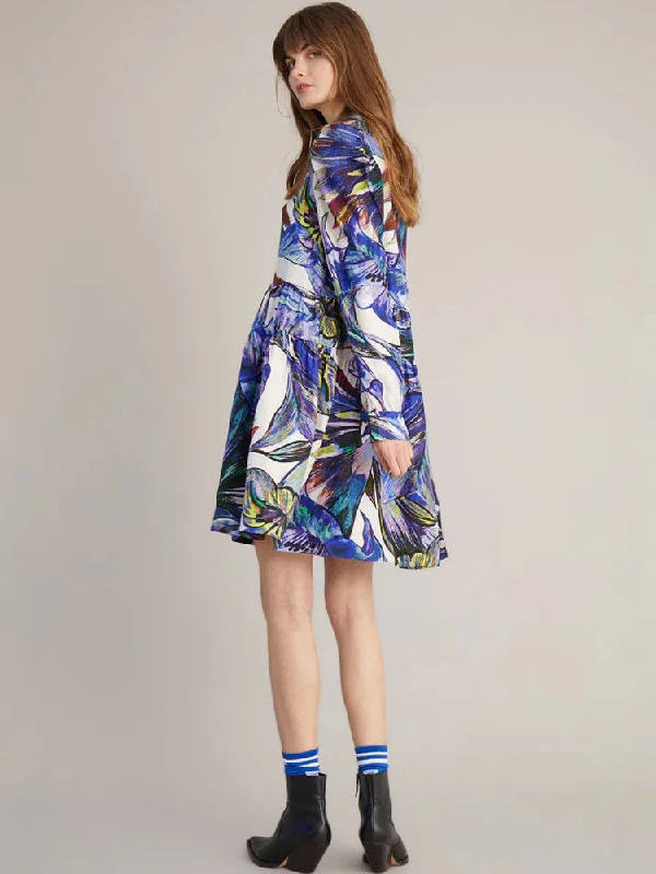 Munthe Dimple Silk Dress Blue