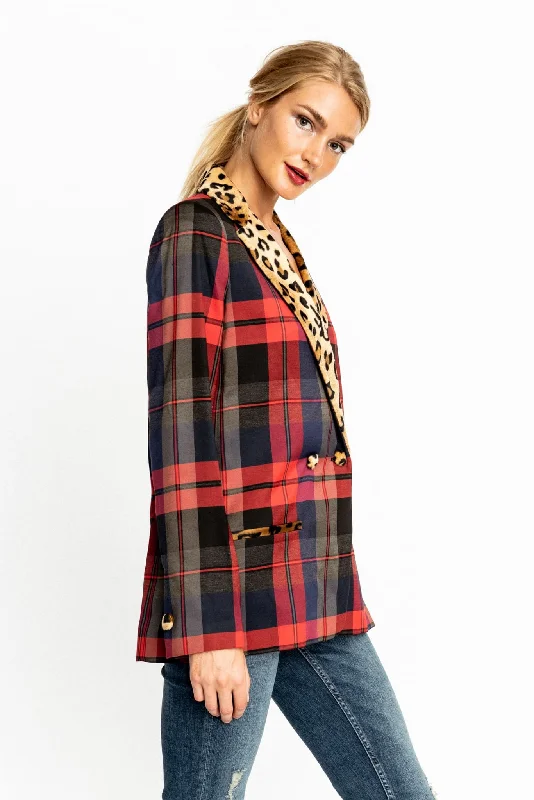 Royal Plaid Clair Blazer