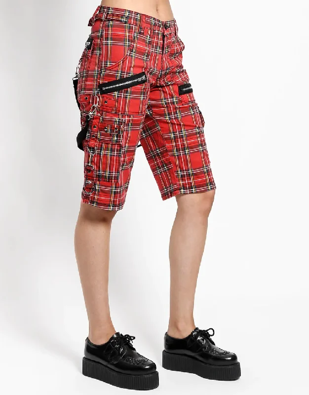 UNISEX Red Tartan Plaid Punk Shorts