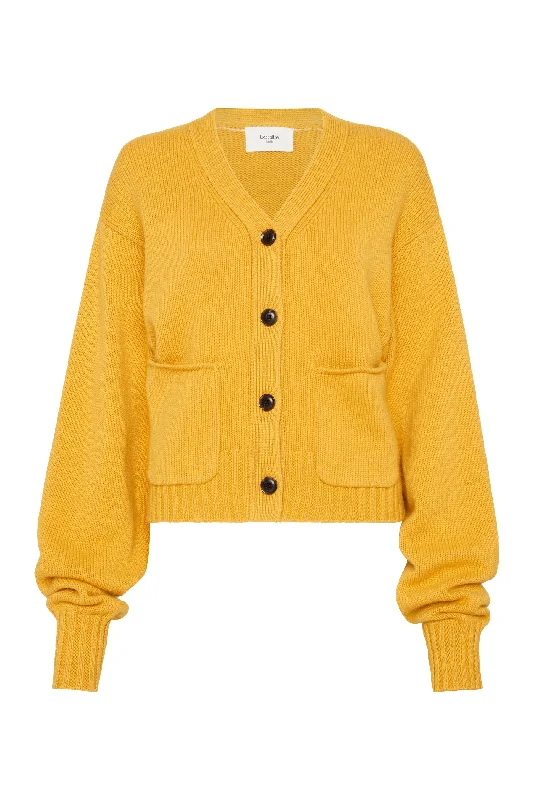 wool cashmere cropped cardigan