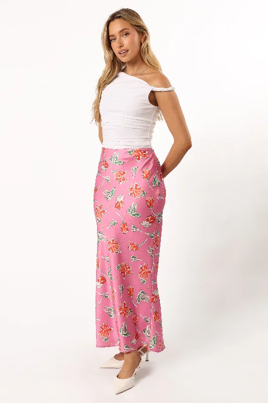 Azara Midi Skirt - Pink