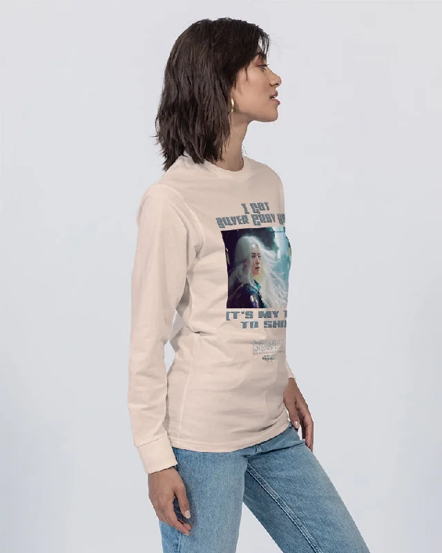 Beautiful white woman my time to shine Unisex Long Sleeve Tee | Lane Seven