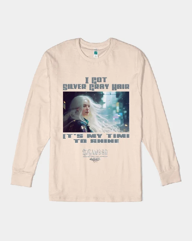 Beautiful white woman my time to shine Unisex Long Sleeve Tee | Lane Seven