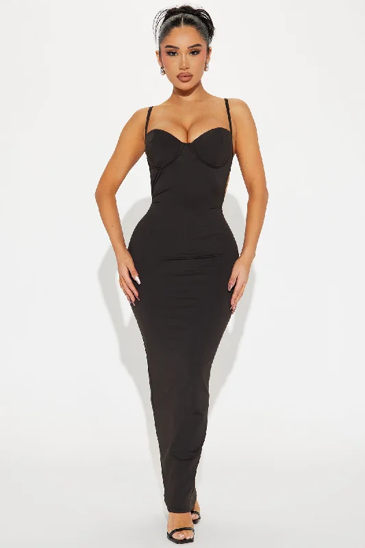 Cassandra Cut Out Maxi Dress - Black