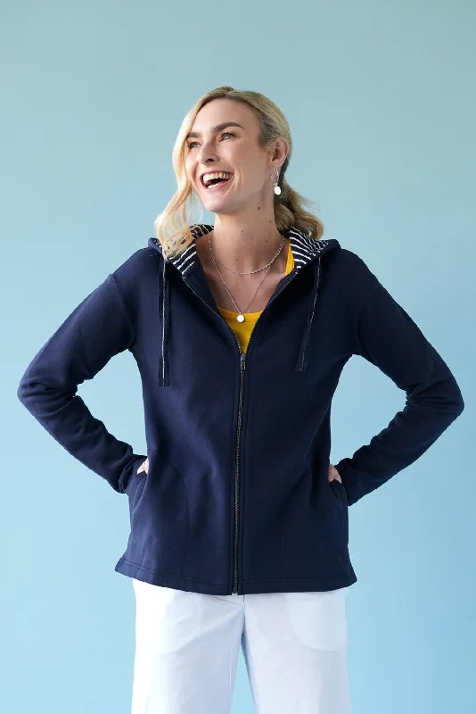 Charlie Jane Cardrona Zip Sweat - Navy