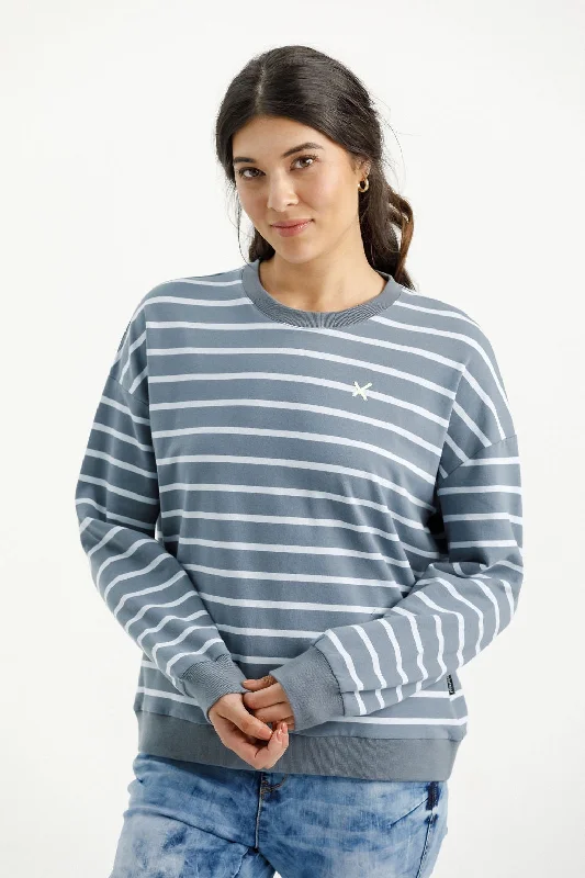 Homelee Kayla Crew - Stormy Stripe with Mini X