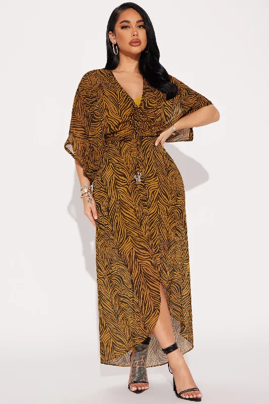 Iris Kaftan Maxi Dress - Yellow/combo