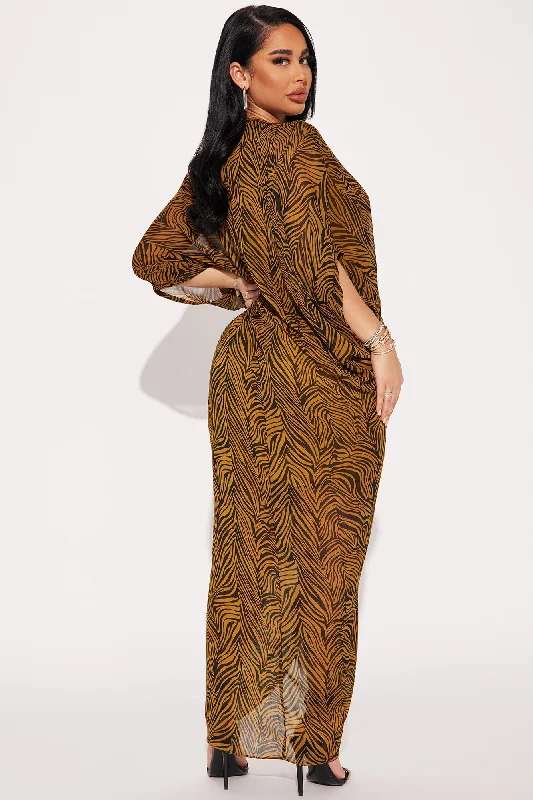 Iris Kaftan Maxi Dress - Yellow/combo