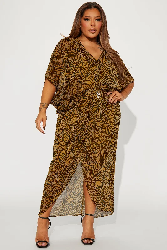 Iris Kaftan Maxi Dress - Yellow/combo