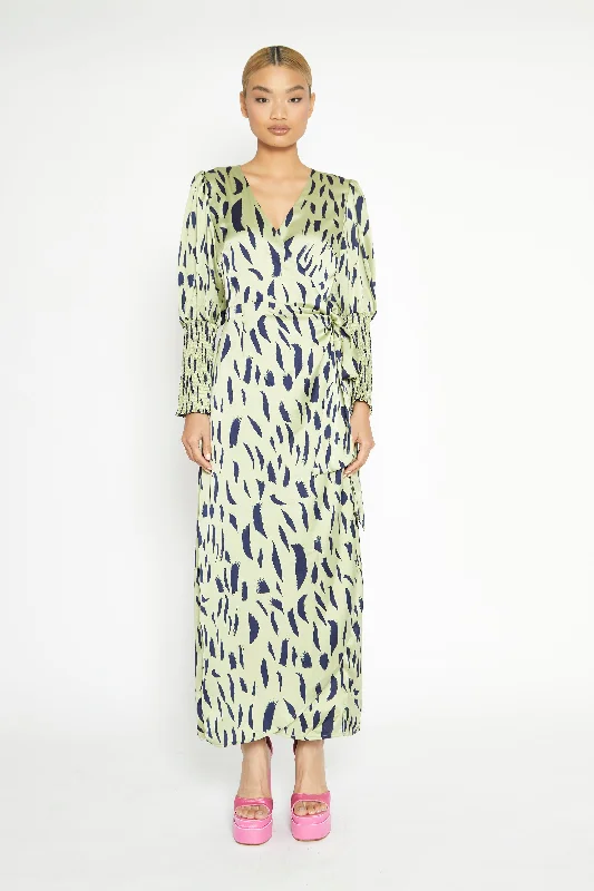 Glamorous Wrap Maxi Dress with Tie Detail