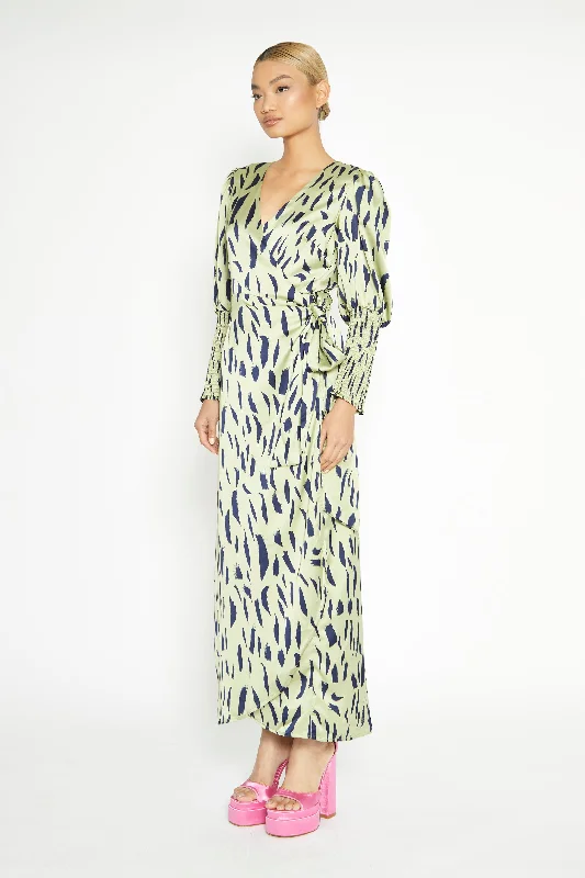 Glamorous Wrap Maxi Dress with Tie Detail