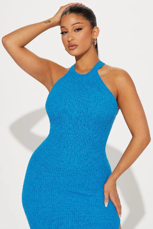 Lexi Sweater Maxi Dress - Blue