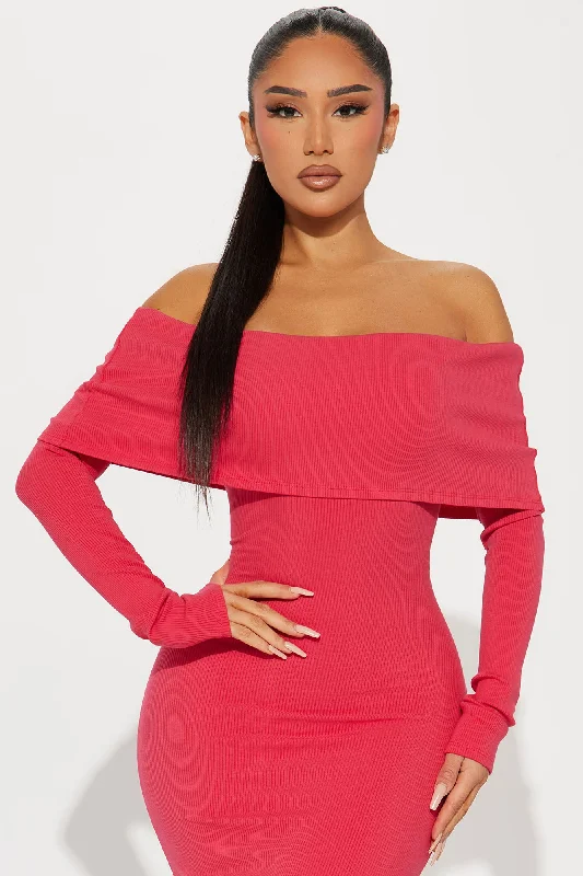 Nayeli Snatched Maxi Dress - Raspberry