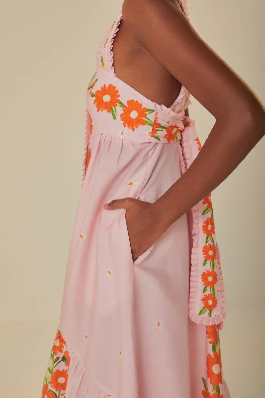 Pink Papaya Salad Maxi Dress