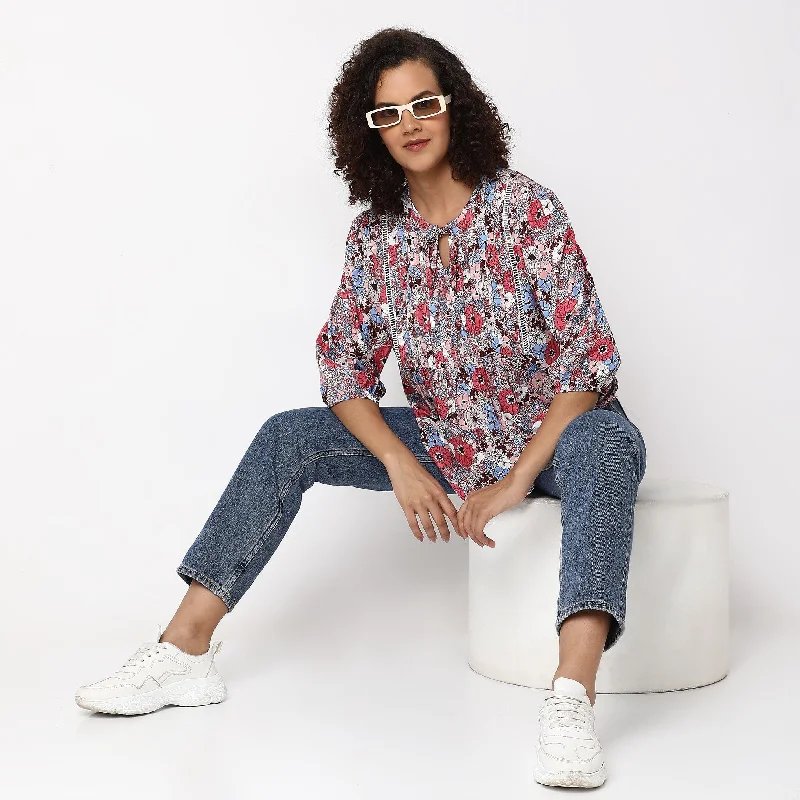 Regular Fit Floral Top