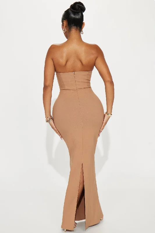 Sabrina Strapless Maxi Dress - Mocha