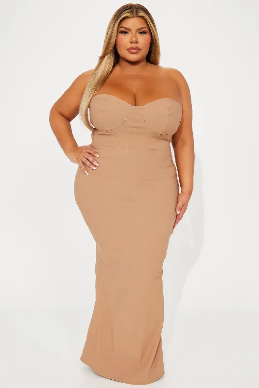 Sabrina Strapless Maxi Dress - Mocha