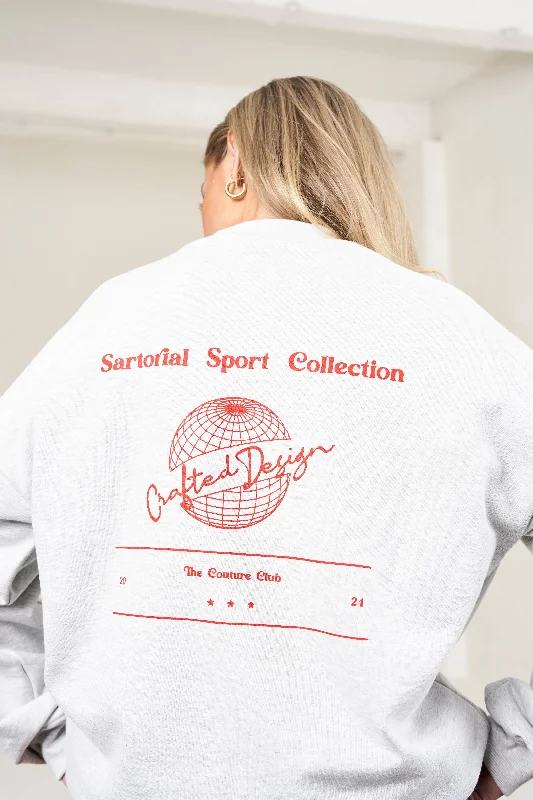 SARTORIAL SPORT GRAPHIC SWEATSHIRT - GREY MARL