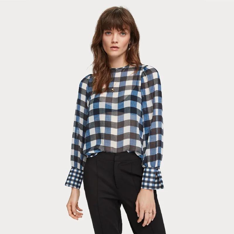 Sheer Checked Top