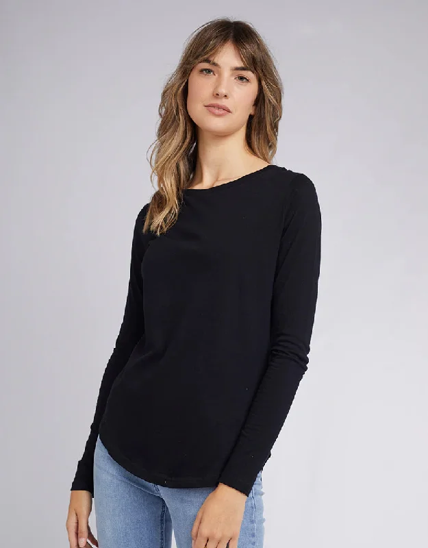 SILENT THEORY KARA LS TEE BLACK