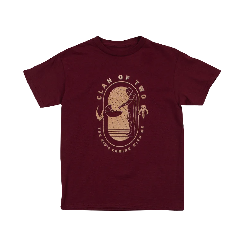 Kid's Coming With Me Maroon Youth Tee