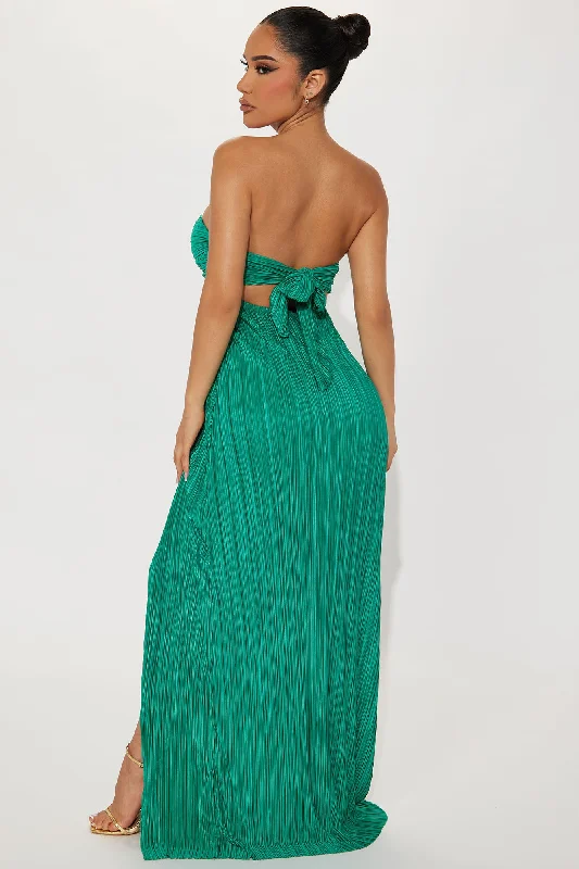 Waikiki Plisse Maxi Dress - Kelly Green