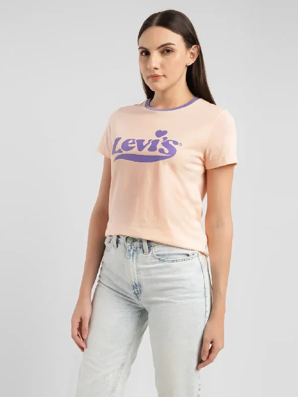 Women's Brand Logo Crew Neck T-shirt